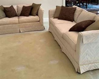 White Sofa and Loveseat