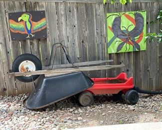 Wheel barrow and wagon 