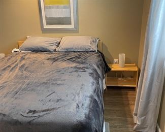 Two nightstands or small tables 