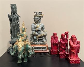 Carved and Cast Chinese Figurines