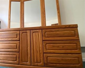 Orman Grubbs Oak Dresser with Mirror