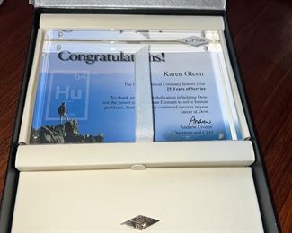 Gold & Diamond Dow Pin & Award 