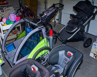 Stroller, car seats