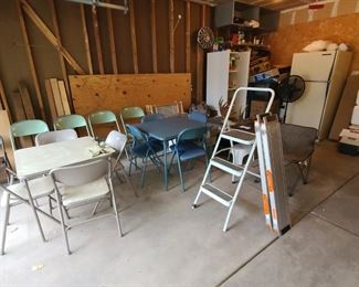 Folding tables with chairs