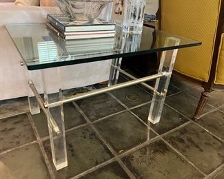 LUCITE SIDE TABLE
