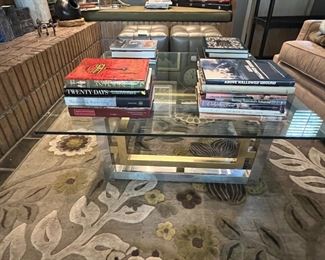 GLASS TOP COFFEE TABLE