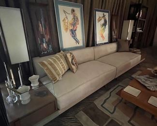 MCM-THOMASVILLE SECTIONAL SOFA WITH BUILT IN END TABLES