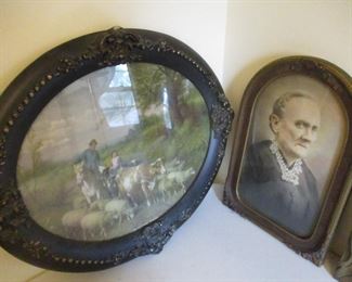 Antique frames and pictures