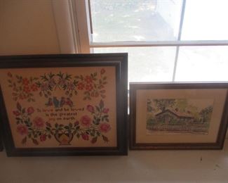 Antique frames and pictures