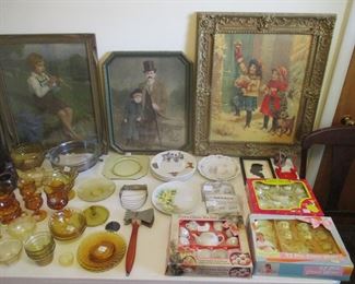 Glassware and vintage child's tea sets