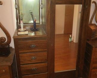 Oak dresser wardrobe