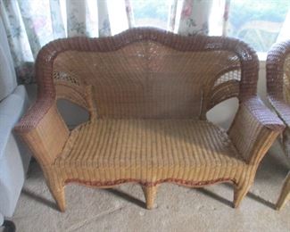 Wicker loveseat