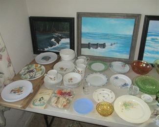 Plates and glassware