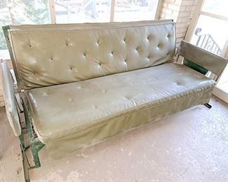 Mid Century covered metal glider