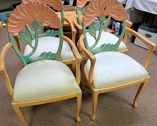 Great modern furniture. Set of 4 carved chairs