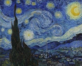 Starry night oil painting reproduction vincent van gogh 