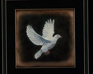 Holy spirit dove oil painting on copper 