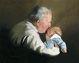 pope john paul canvas giclee 