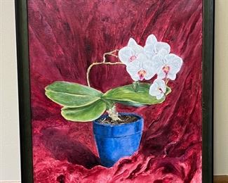 orchids oil painting 