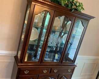 #2	Pennsylvania House w/2 drawers, 3 doors w/Beveled Glass Top 56x16x33-80  (2 pc.) You Move	 $275.00 			
