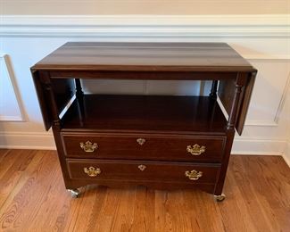 #6	Pennsylvania House 2 drawer Serving Cart on Wheels - 36-60x18x31	 $175.00 			
