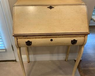 #37	White Washed Secretary Desk w/1 drawer 26x14 to 24x37	 $125.00 			
