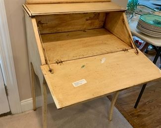 #37	White Washed Secretary Desk w/1 drawer 26x14 to 24x37	 $125.00 			
