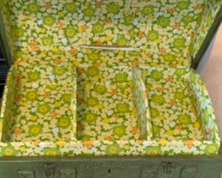 #43	Green camel back Trunk  with tray 	 $75.00 			
