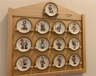 #63	Wood Wall Display case w/miniature Hummel Plates - 14 total - 18wx17T	 $75.00 			
