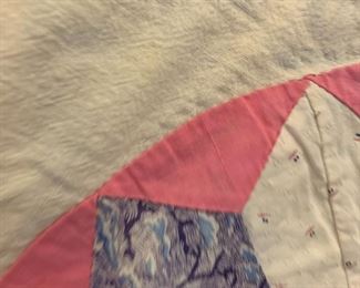 #77	Grandmothers Flower Garden - Hand-Quilted (no batting) few stains - 84x66	 $50.00 			
