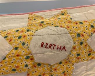 #79	Scrappy Friendship Quilt w/names (no batting) - 90x66	 $60.00 			
