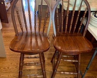 #87	Winners - Set of 2 Wood Swivel Bar Stools - 24' Tall	 $60.00 			

