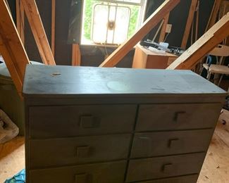 #89	Blue Hand- made Chest of 8 drawers - 46x17x33	 $45.00 			
