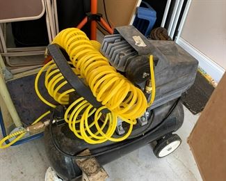 #98	Central Pneumatic 2HP 8 gallon Air compressor	 $75.00 			
