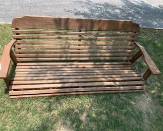 #136	wood swing 64 long 	 $75.00 			
