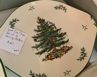 #163	Spode Oval Shape Set of 2 Serving Platters	 $20.00 			
