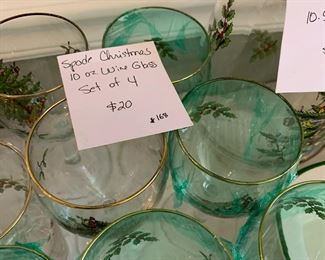 #166	Spode Christmas 10 oz Wine Glasses - set of 4 	 $20.00 			
#167	Spode Christmas 10 oz Wine Glasses - set of 4 	 $20.00 			
#168	Spode Christmas 10 oz Wine Glasses - set of 4 	 $20.00 			
