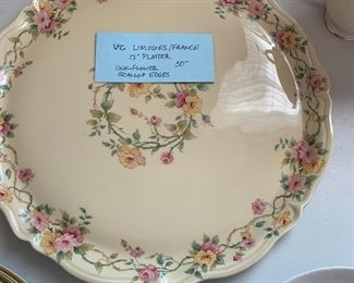#188	Vtg Limoges/France 12" Platter - Pink Flower Scallop Edges	 $30.00 			
