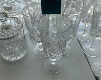#194	7 pc Crystal Ice Tea Glasses 7"	 $20.00 			
