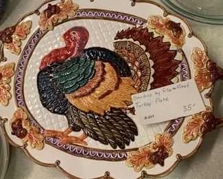 #209	Omnibus by Fitz and floyd Turkey Plate	 $35.00 			
