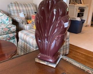 #221	Richard's lighting Dark Mauve Ceramic Lamp on Plexi-Glass Base - 35" Tall	 $20.00 			
#222	Richard's lighting Dark Mauve Ceramic Lamp on Plexi-Glass Base - 35" Tall	 $20.00 			
