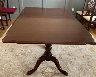 #123	Melkerson double pedistal table with 8 chairs 	 $375.00 	   		
This dining set is located across the street and you will have to ask details on pick up .