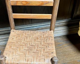 Wicker seat, vintage, side chair