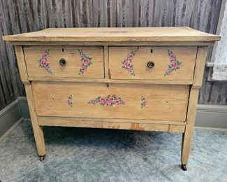 Antique Dresser with Floral Motif