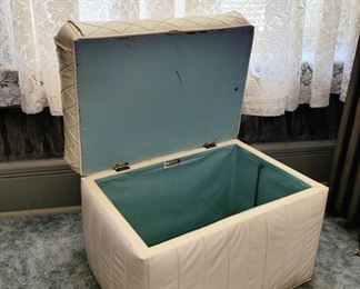 Mid Century Cream / Turquoise Trunk