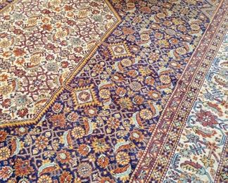 Mid-Century Eulan Mottenecht Durch Bayer Lobby Rug -  beautiful pattern & colors