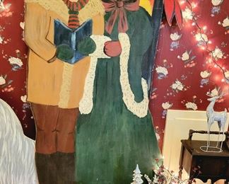 Vintage Americana  Wood Christmas Carolers - small silver trees & Santa no longer available