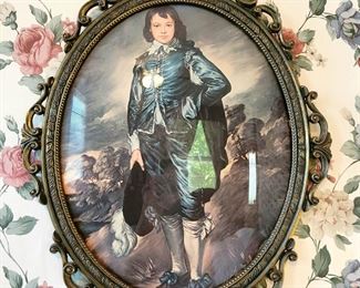 Mid-Century "Blue Boy" by artist Thomas Lawrence - frame made in Italy