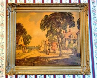 Antique Beautiful Framed Landscape / Scene
