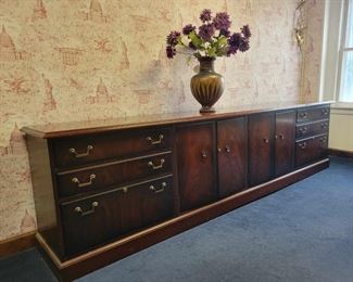 Vintage Beautiful Retail Cabinet - 8 ft 7" long x 19" deep